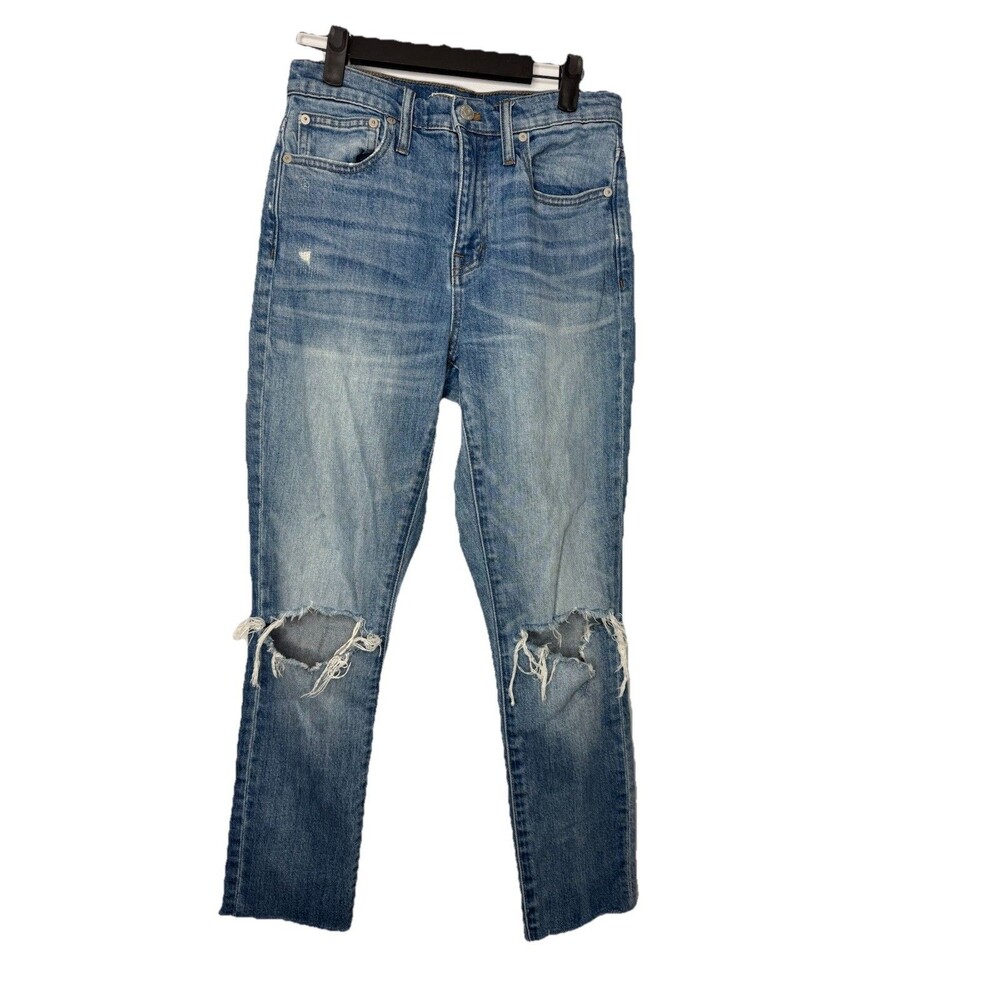 Madewell High-Rise Slim Boyfriend Jean sz 24 Distressed Light